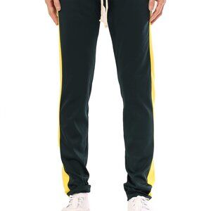 Urban Brand Men's Skinny Fit Track Pants Joggers TealYellow